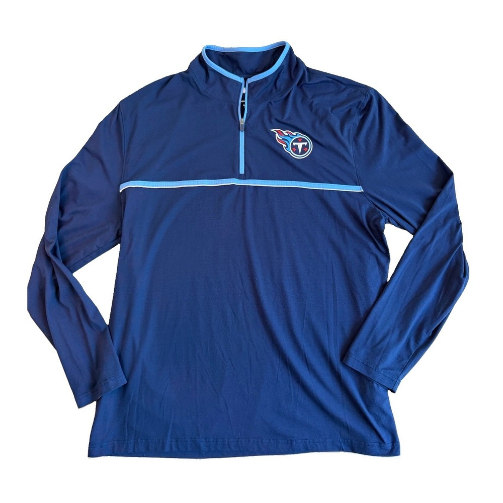 Tennessee Titans Pullover Mens 2XL NFL Team Apparel Long Sleeve 1/4 Zip